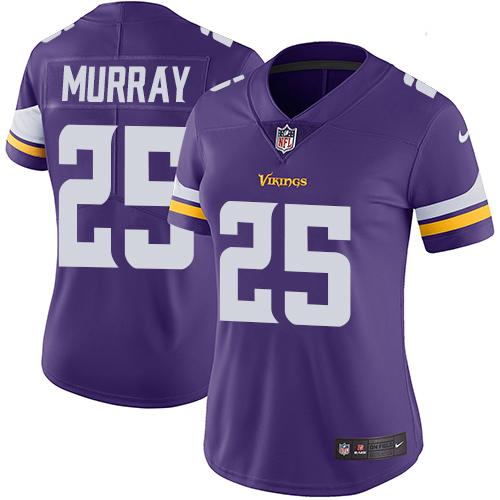 Nike Vikings #25 Latavius Murray Purple Team Color Women's Stitched NFL Vapor Untouchable Limited Jersey